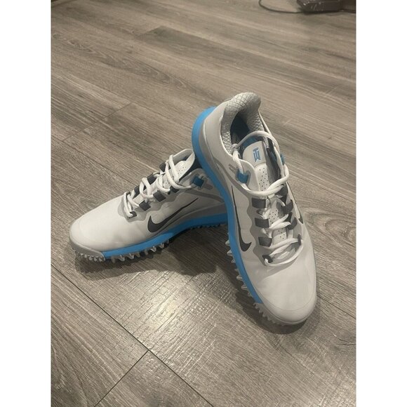 Nike TW '13 Shoe Tiger Woods Mens 8 Photon Dust Iron Grey Golf Spike waterproof - Picture 1 of 9